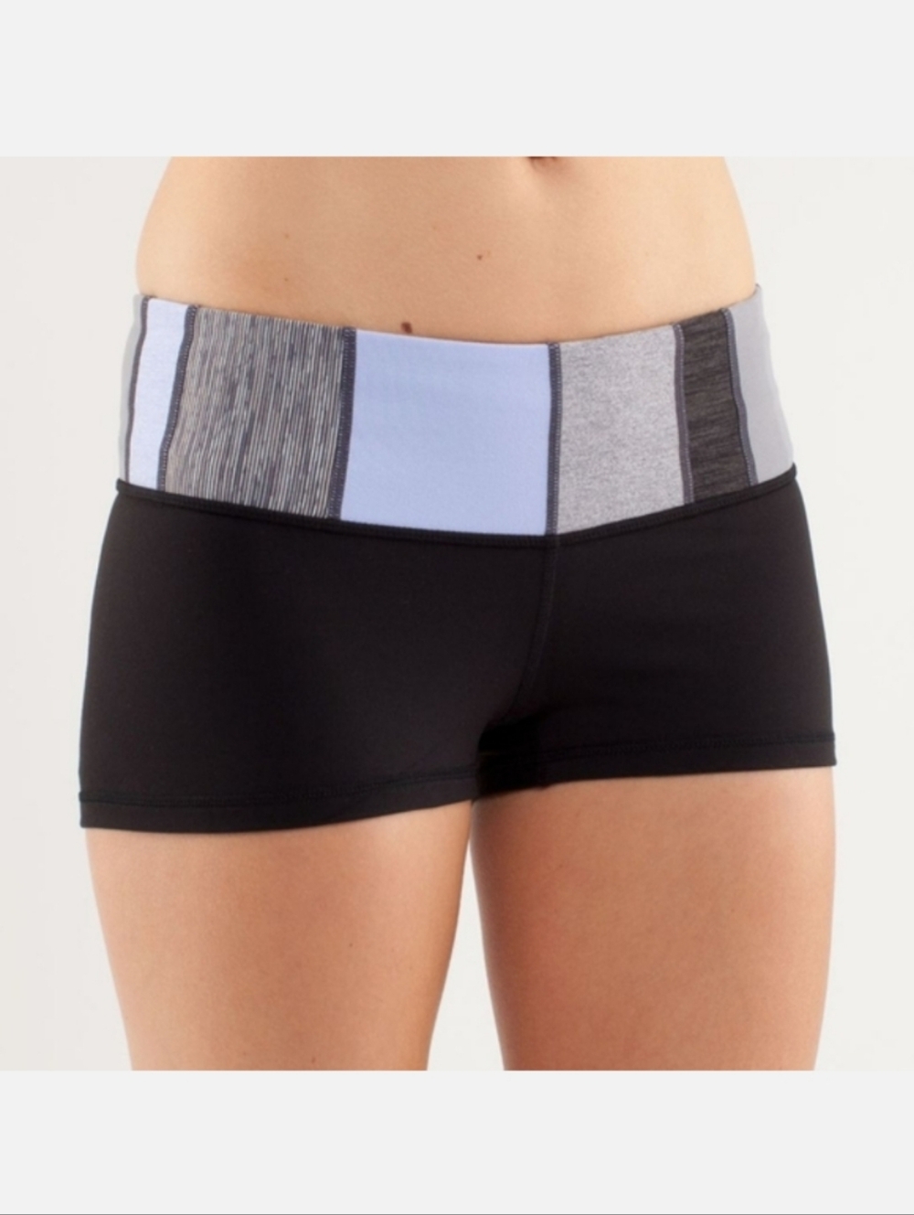 Lululemon Shorts Womens 2 Black Boogie Short Luon Fabric Yoga Gym Workout W7284S